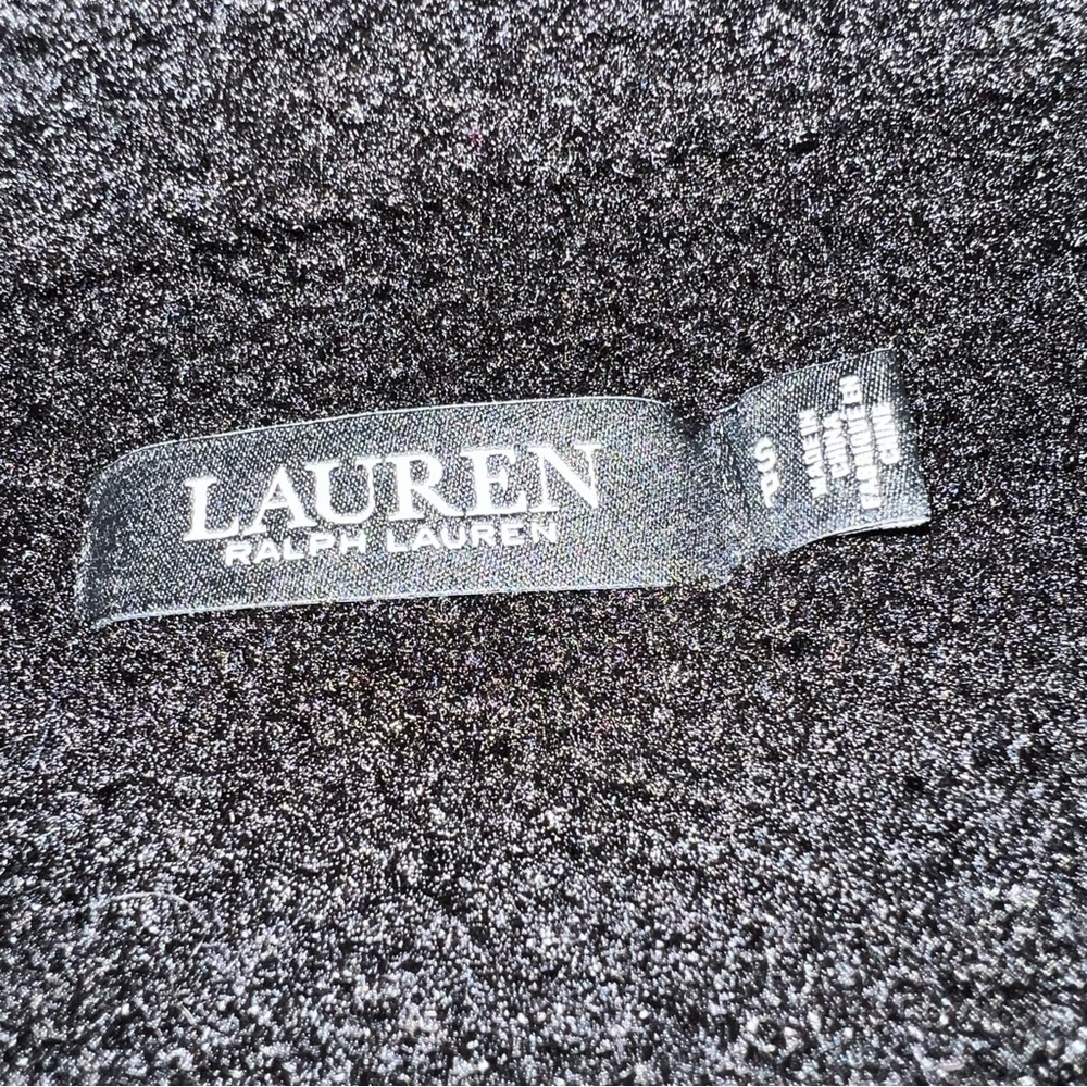 Lauren Ralph Lauren Black Faux Suede Shearling Collar Jacket Women’s Size SP - Picture 6 of 9